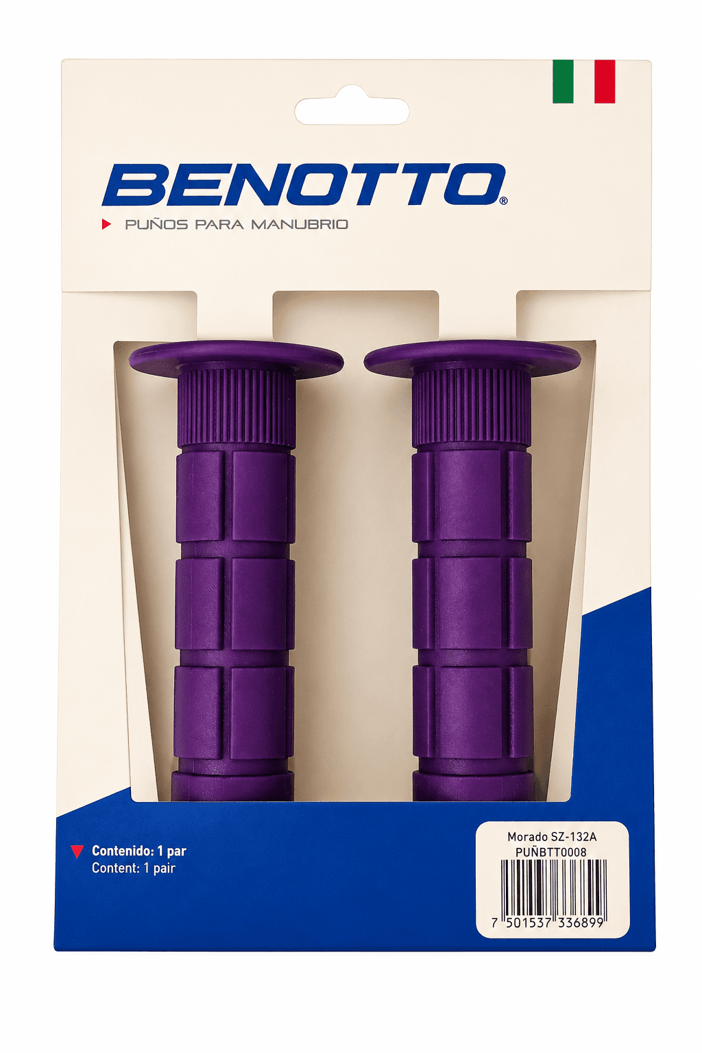 PUÑOS O GRIPS PARA BICICLETA MARCA BENOTTO MORADOS