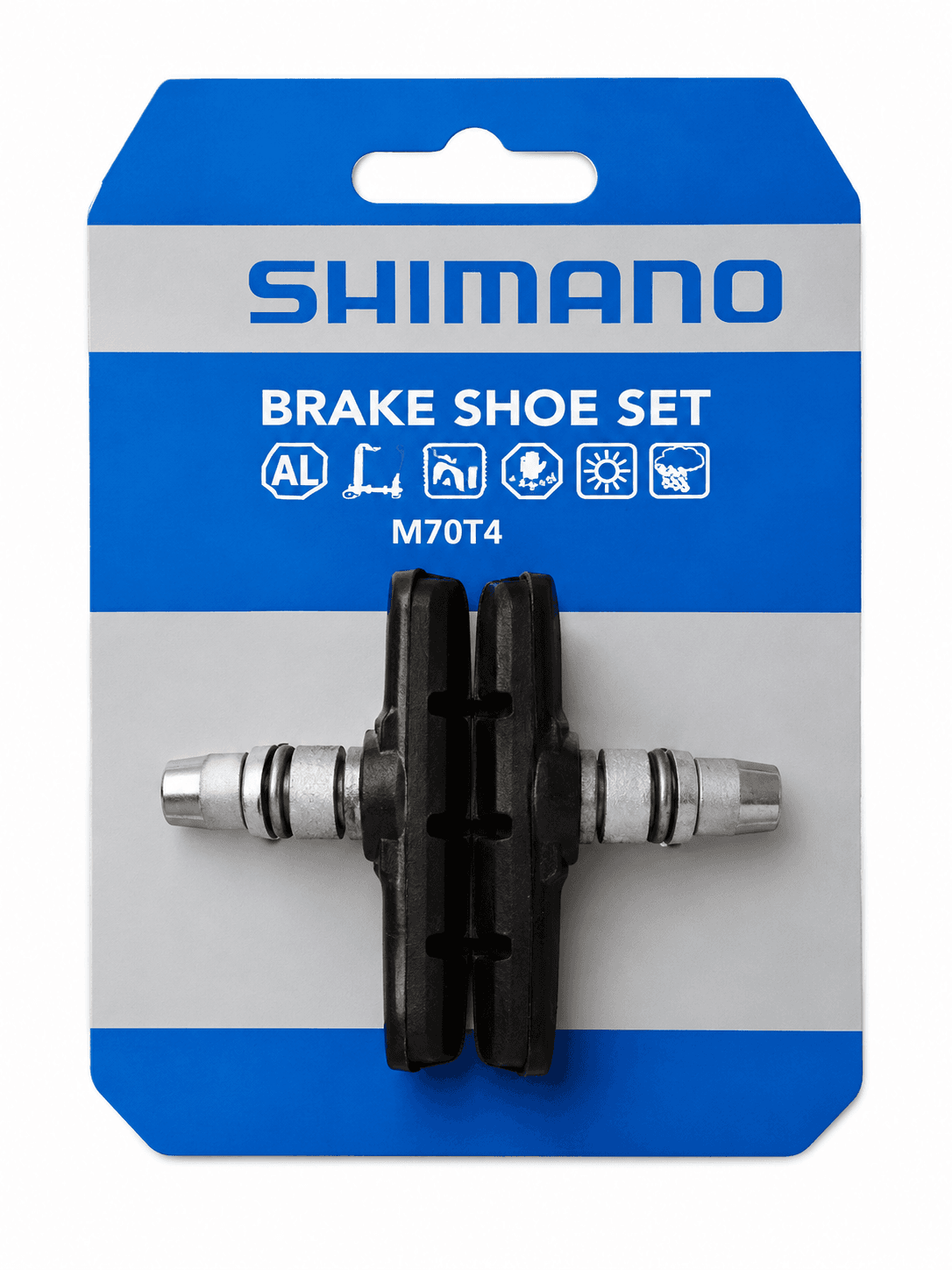 ZAPATA O GOMA DE FRENO MARCA SHIMANO NEGRO CON PLATEADO