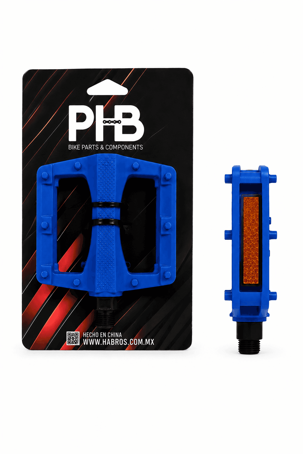 PEDALES STD PARA BICICLETA DE MONTAÑA MARCA PHB AZUL