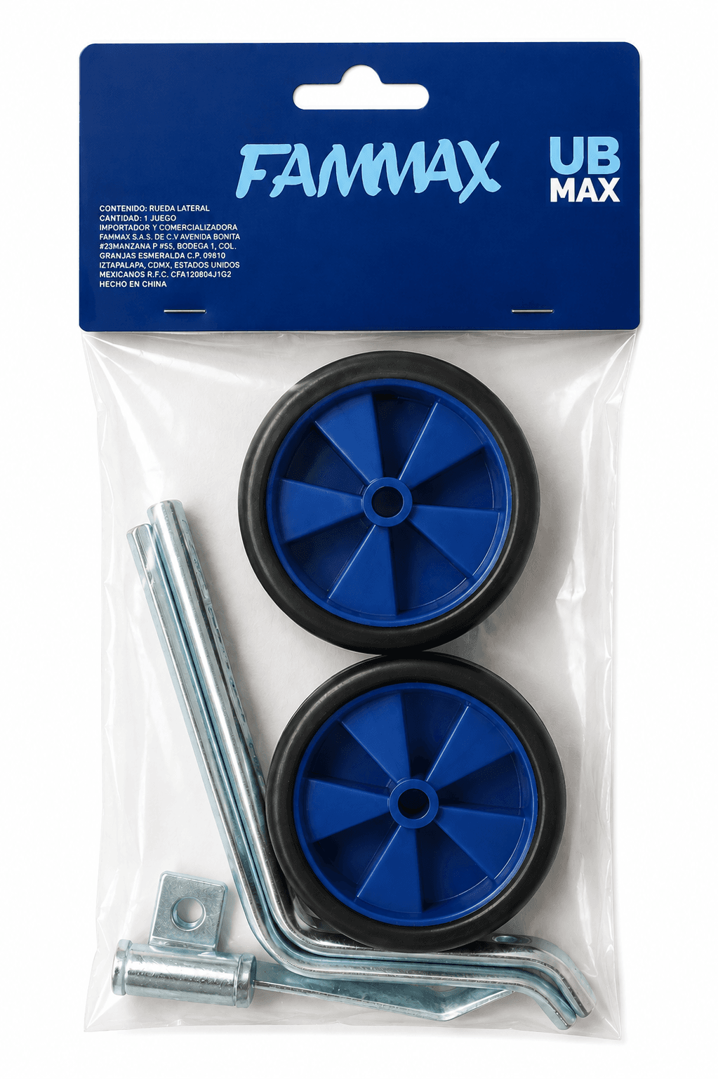 RUEDAS LATERALES PARA NIÑO MARCA UBMAX AZUL CON NEGRO