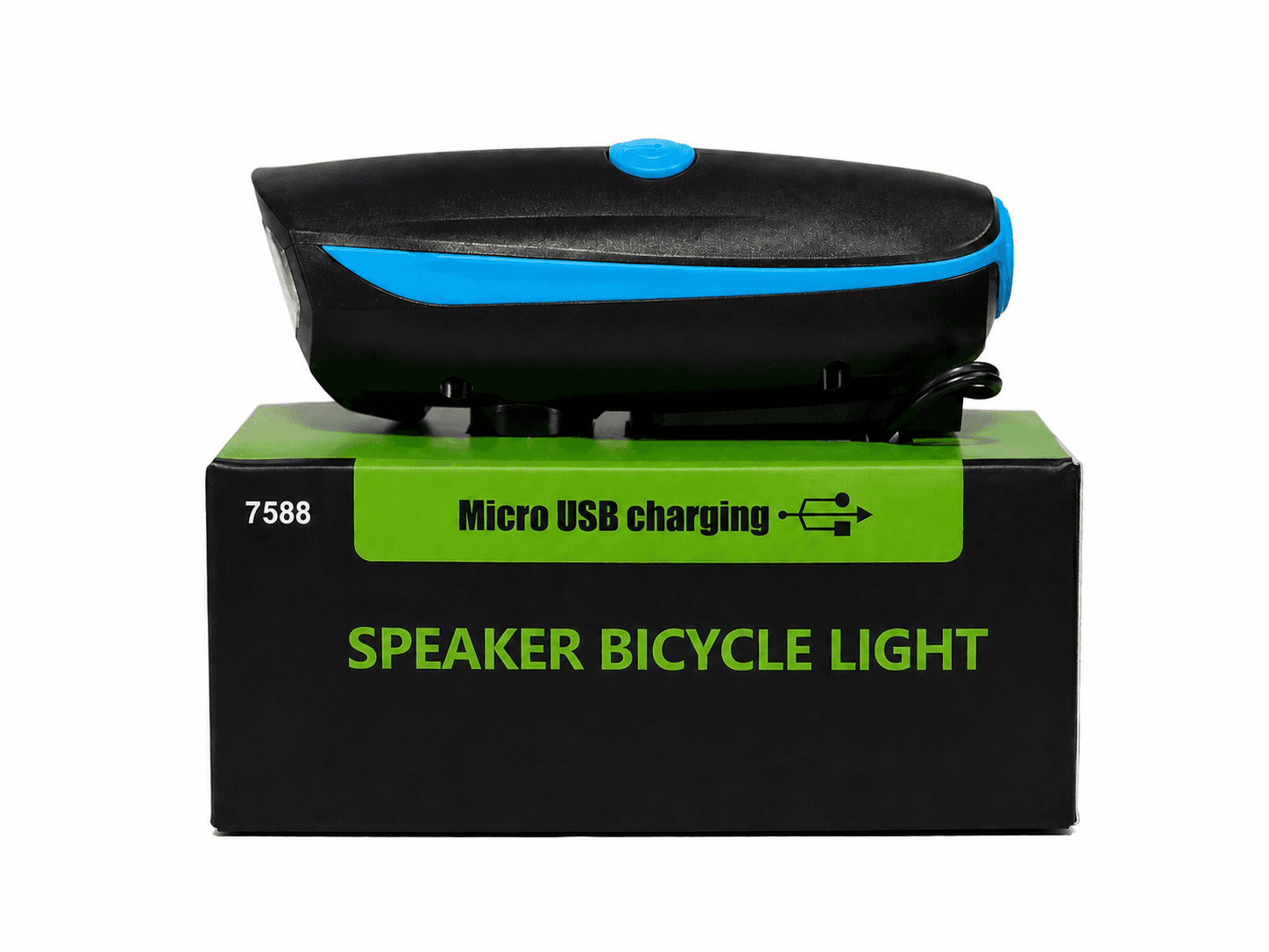 LINTERNA RECARGABLE USB PARA BICICLETA MULTIMARCA NEGRO CON AZUL